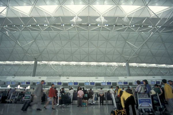 국제공항 Chek Lap Kok Airport Hongkong Hongkong China Hongkong August — 스톡 사진