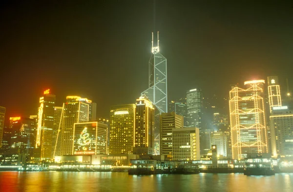 Hongkong Központi Égboltja Kowloon Szemszögéből Hongkong Városában Hongkongban Kína Hongkong — Stock Fotó