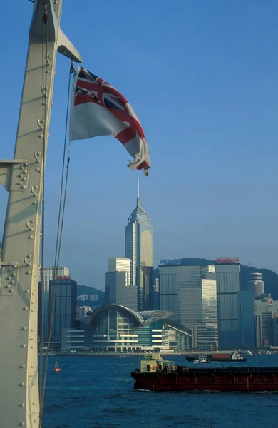 Hong Kong Başkenti Hong Kong Bulunan Kowloon Gözünden Victoria Limanı — Stok fotoğraf