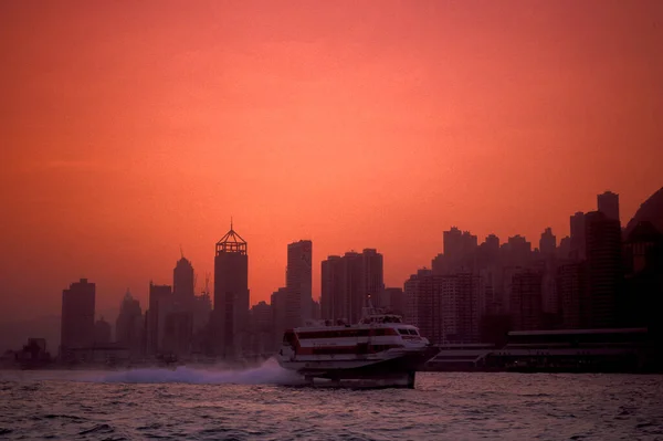 Barco Balsa Alta Velocidade Entre Hong Kong Macau Porto Victoria — Fotografia de Stock
