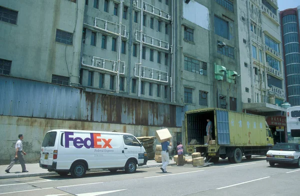 Usługi Fedex Mieście Hongkong Hongkongu Chiny Hongkong Grudzień 1997 — Zdjęcie stockowe