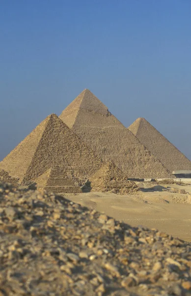 Pyramidy Gíze Města Káhira Hlavním Městě Egyptě Severní Africe Egypt — Stock fotografie
