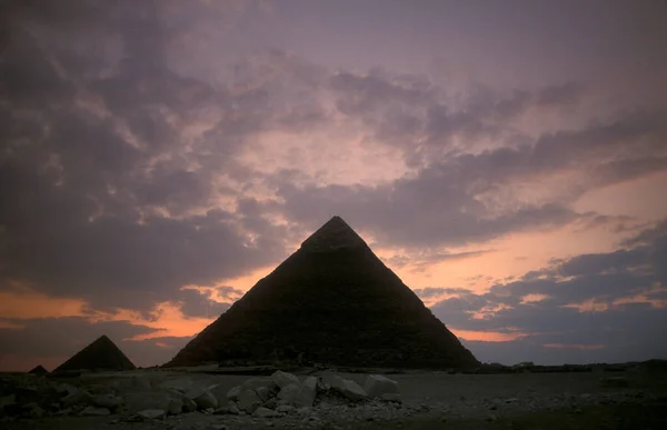 Pyramiderna Giza Nära Staden Kairo Huvudstaden Egypten Nordafrika Egypten Kairo — Stockfoto