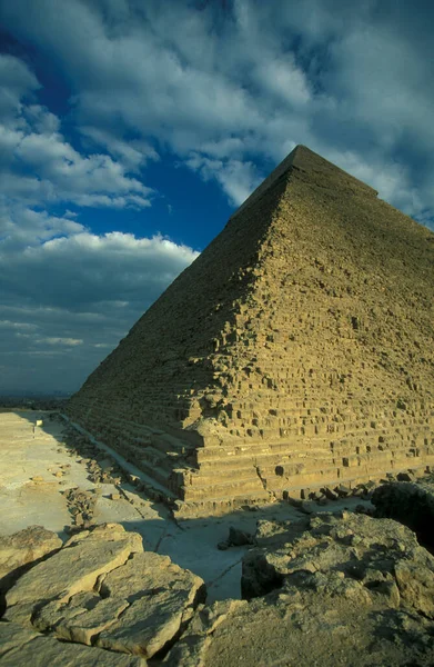 Gízai Piramisok Kairó Közelében Egyiptom Fővárosában Észak Afrikában Egyiptom Kairó — Stock Fotó