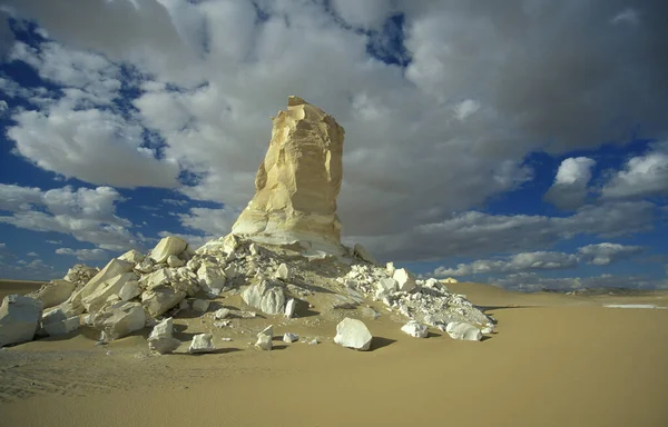 Paesaggio Natura Nel Deserto Bianco Vicino Villaggio Farafra Nel Deserto — Foto Stock