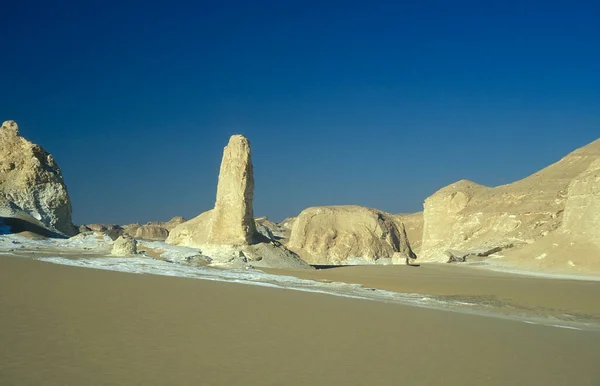 Krajina Příroda Bílé Poušti Blízkosti Vesnice Farafra Libyi Nebo Západní — Stock fotografie