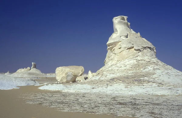 Ландшафт Природа Белой Пустыне Деревни Фарафра Ливийской Западной Пустыне Египта — стоковое фото