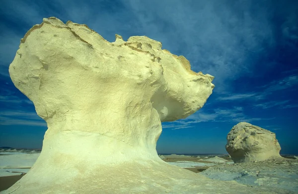 Peisajul Natura Deșertul Alb Lângă Satul Farafra Din Deșertul Libian — Fotografie, imagine de stoc