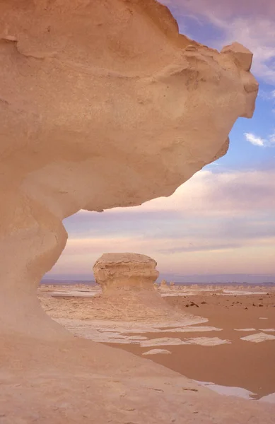 Krajina Příroda Bílé Poušti Blízkosti Vesnice Farafra Libyi Nebo Západní — Stock fotografie