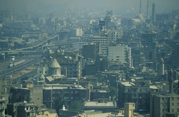 Een Blik Stad Caïro Hoofdstad Van Egypte Noord Afrika Egypte — Stockfoto