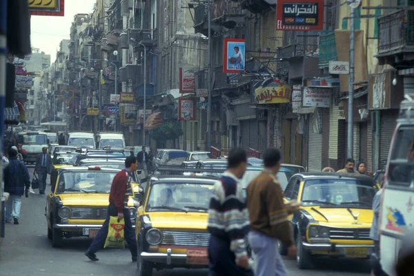 Tráfico Beco Cidade Alexandria Mar Mediterrâneo Egito Norte África Egito — Fotografia de Stock