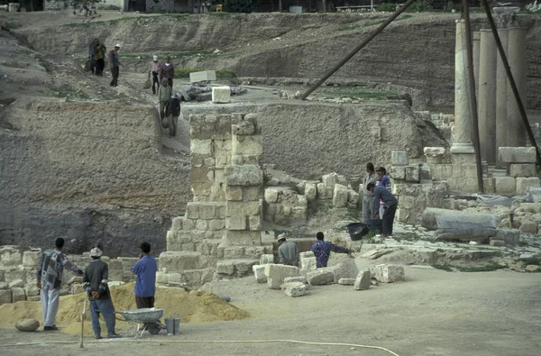 Site Archéologique Parc Colonnes Pilier Pompéi Dans Centre Ville Alexandrie — Photo