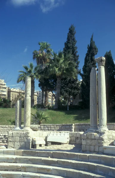 Kom Bekka Római Amfiteátrum Régészeti Lelőhelye Alexandria Belvárosában Földközi Tengeren — Stock Fotó