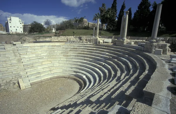 Sitio Arqueológico Anfiteatro Romano Kom Bekka Centro Ciudad Alejandría Mar — Foto de Stock