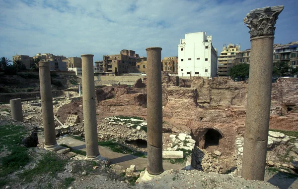 Sitio Arqueológico Pompei Pillar Column Park Centro Ciudad Alejandría Mar — Foto de Stock