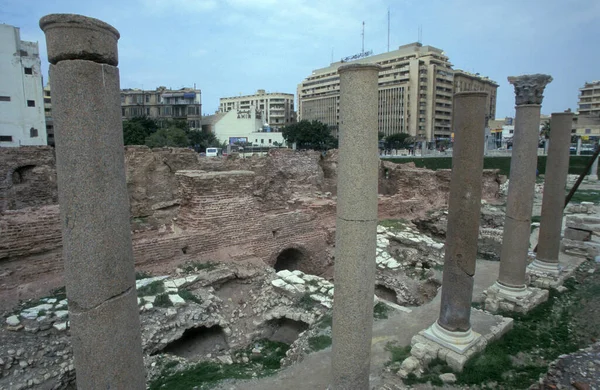 Pompei Pillér Oszlop Park Régészeti Lelőhelye Alexandria Városközpontjában Földközi Tengeren — Stock Fotó