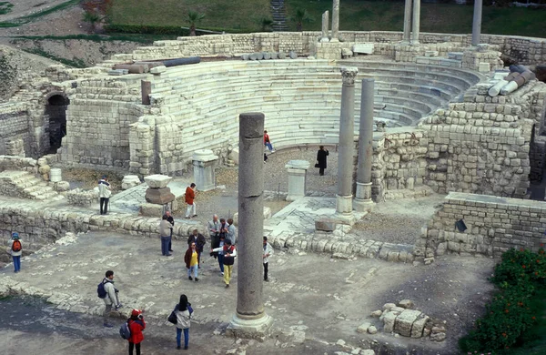 Sitio Arqueológico Pompei Pillar Column Park Centro Ciudad Alejandría Mar — Foto de Stock