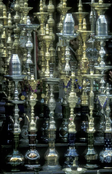 Una Tienda Shisha Bazar Mercado Casco Antiguo Cairo Capital Egipto —  Fotos de Stock