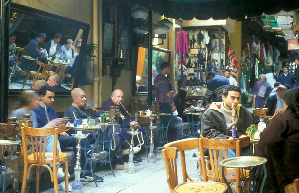 Café Tradicional Principal Bazar Mercado Cidade Cairo Egito Norte África — Fotografia de Stock