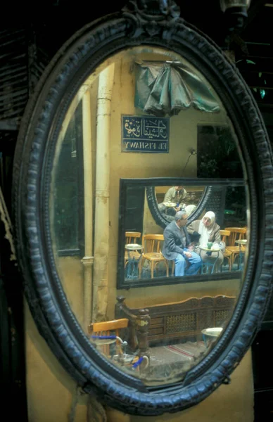 Traditional Coffee Shop Main Bazaar Market City Cairo Egypt North — Stock Photo, Image