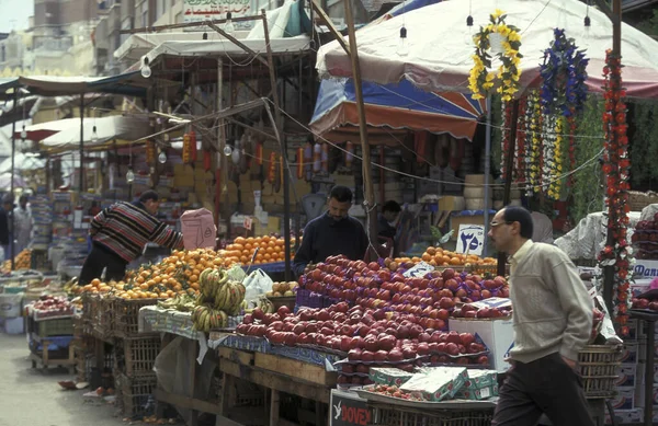 Rynkowa Ulica Głównym Bazarze Lub Targu Kairze Egipcie Afryce Północnej — Zdjęcie stockowe