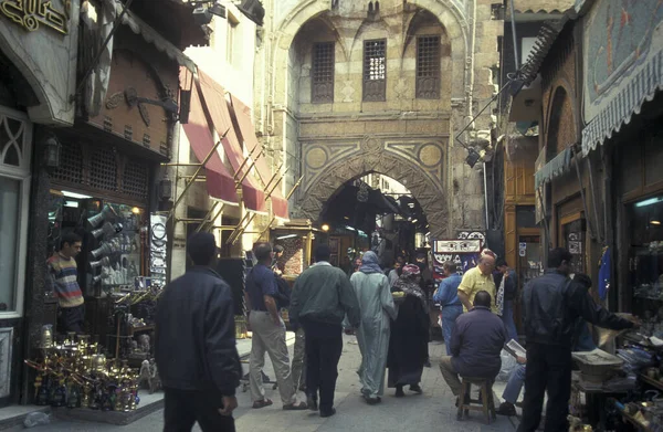 Улица Главном Базаре Рынке Городе Каир Египте Северной Африке Египет — стоковое фото