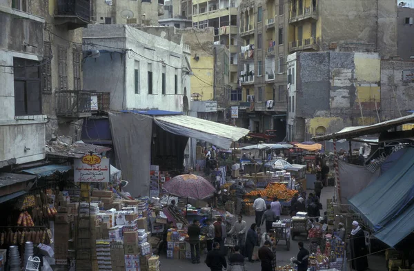 Una Calle Mercado Principal Bazar Mercado Ciudad Cairo Egipto Norte — Foto de Stock