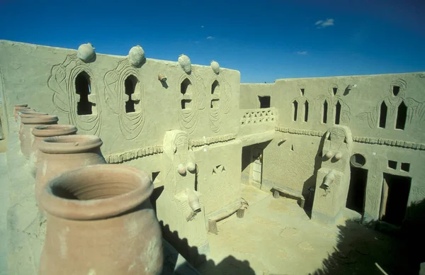 Μουσείο Badrs Στην Πόλη Και Oasis Της Farafra Στη Λιβύη — Φωτογραφία Αρχείου