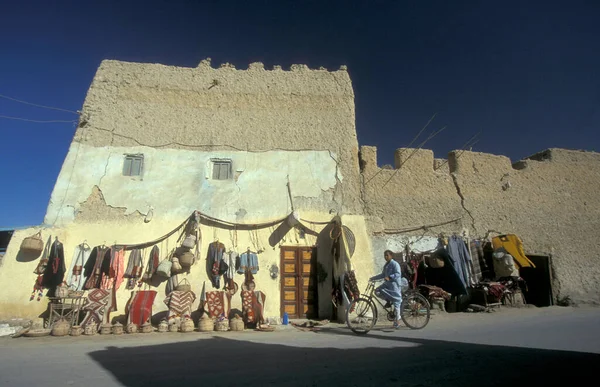 利比亚的锡瓦老村或北非的埃及的埃斯特恩沙漠的市场街 2000年3月 — 图库照片