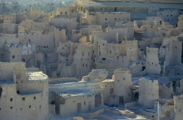 Παλιό Χωριό Siwa Στην Έρημο Λίβυος Estern Της Αιγύπτου Στη — Φωτογραφία Αρχείου
