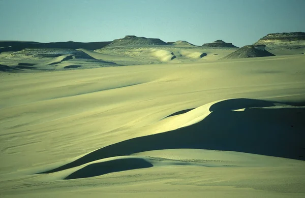 Die Sanddünen Der Nähe Der Oase Und Des Dorfes Siwa — Stockfoto