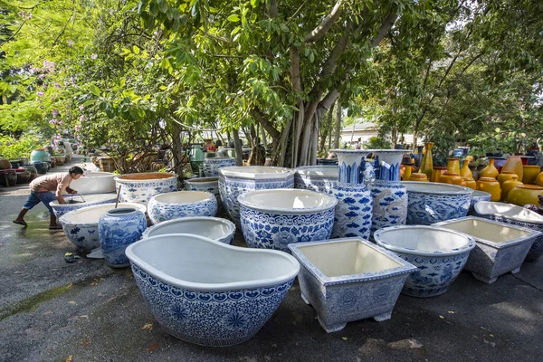 Panelas Tao Hong Tai Cerâmica Loja Fábrica Cidade Província Ratchaburi — Fotografia de Stock