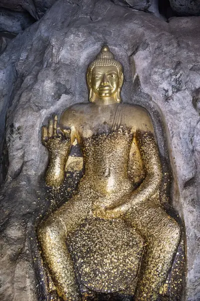 Phra Phuttha Chai Buddha Sculpture Tham Ruesi Khao Ngu Cave — Stock Photo, Image