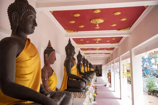 Buddha Figures Wat Mahathat Worawihan City Province Ratchaburi Thailand Thailand — Stock Photo, Image