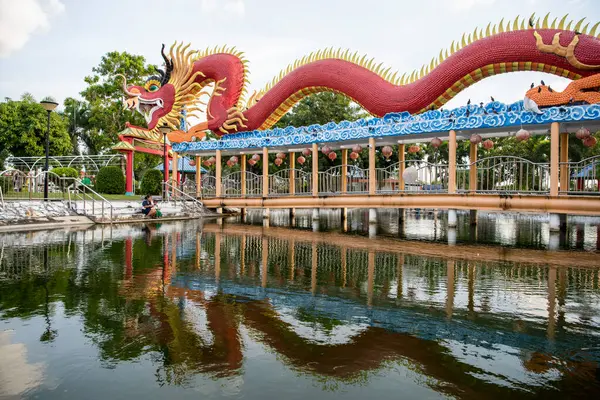 Ganesha Shrine Park Large Dragon City Centre Mueang Chonburi City — Stock Photo, Image