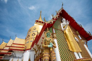 Wat Phrong Akat veya Phra Archan Somchai Tayland 'ın Chachoengsao şehrindeki Mueang Chachoengsao şehrinin yakınlarında. Tayland, Chachoengsao, Kasım, 3, 2023