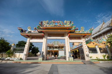 Tayland 'ın Chachoengsao eyaletindeki Mueang Chachoengsao şehrindeki Luang Pho Sothon Tapınağı. Tayland, Chachoengsao, Kasım, 2, 2023