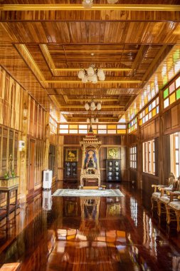 Tayland 'ın Chachoengsao şehrindeki Mueang Chachoengsao şehrinin yakınındaki Wat Pho Bang Khla Tapınağı' nda. Tayland, Chachoengsao, 4 Kasım 2023