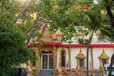 Wat Bang Prongtham Chotikaram, Tayland 'ın Chachoengsao şehrindeki Mueang Chachoengsao şehrinin yakınlarında. Tayland, Chachoengsao, 5 Kasım 2023