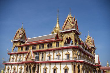 Wat Bang Prongtham Chotikaram, Tayland 'ın Chachoengsao şehrindeki Mueang Chachoengsao şehrinin yakınlarında. Tayland, Chachoengsao, 5 Kasım 2023