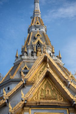 Wat Sothon Wararam Worawihan, Tayland 'ın Chachoengsao şehrindeki Mueang Chachoengsao şehrinde. Tayland, Chachoengsao, Kasım, 3, 2023