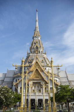 Wat Sothon Wararam Worawihan, Tayland 'ın Chachoengsao şehrindeki Mueang Chachoengsao şehrinde. Tayland, Chachoengsao, Kasım, 3, 2023
