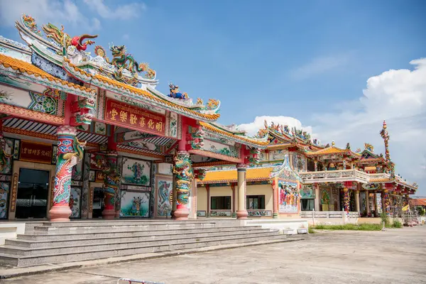 Sekiz Ölümsüzler Tapınağı Pad Riw Parlak Nanç Dharma Tayland Chachoengsao — Stok fotoğraf