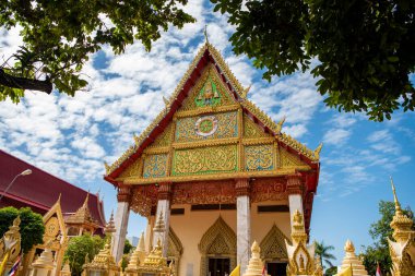 Wat Liab, Udon Ratchathani ve Ubon Ratchathani 'nin şehir merkezinde, Tayland, 25 Kasım 2023