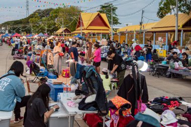 Tayland, Ubon Ratchathani - 25 Kasım 2023 Cuma gecesi Udon Ratchathani ve Tayland 'ın Ubon Ratchathani ilinde.