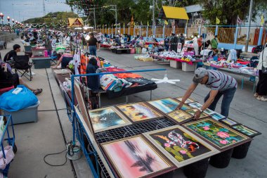 Tayland, Ubon Ratchathani - 25 Kasım 2023 Cuma gecesi Udon Ratchathani ve Tayland 'ın Ubon Ratchathani ilinde.