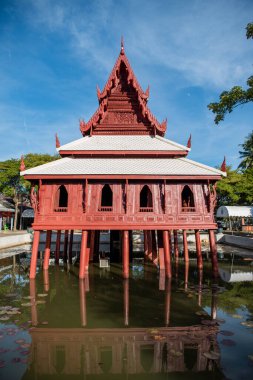 Wat Thung Si Mueang Ubon Ratchathani ve Tayland 'ın Ubon Ratchathani şehrinde. Tayland, Ubon Ratchathani, 22 Kasım 2023