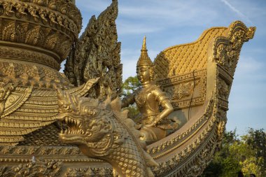 Ubon Ratchathani Mum Festivali 'nin kopyası Ubon Ratchathani, Tayland' daki Thung Si Muang parkında.