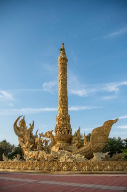 Ubon Ratchathani Mum Festivali 'nin kopyası Ubon Ratchathani, Tayland' daki Thung Si Muang parkında.