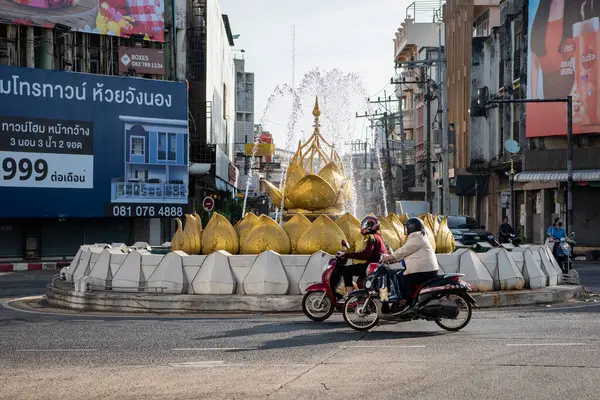 Thajsko Ubon Ratchathani Listopadu 2023 Lotus Roundabout Městě Udon Ratchathani — Stock fotografie